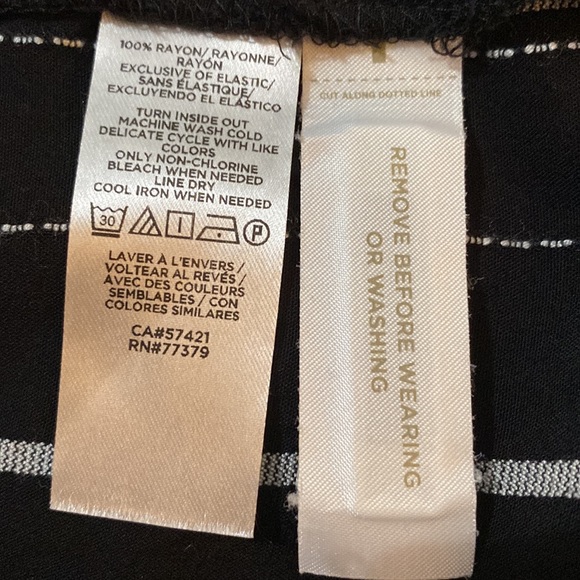 Loft Beach Maxi Coverup Black White Maxi Length Strapless Sleeveless Dress - Picture 7 of 8